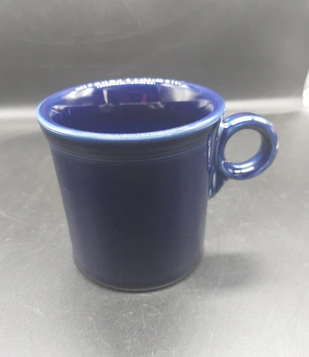 Blue Coffee Mug - Fiesta Ware Cobalt Blue Ring Handle Homer Laughlin HLC USA Cup