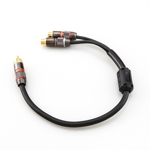 RCA 1 Male to 2 Female Audio Red White RCA Speaker Y-Converter Splitter Adapter - Picture 7 of 10