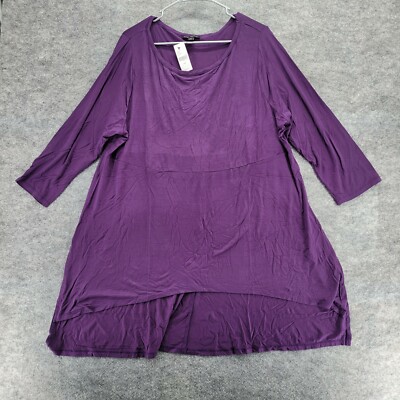 Lane Bryant T Shirt Dress Womens 18/20 Long Sleeve Purple | eBay