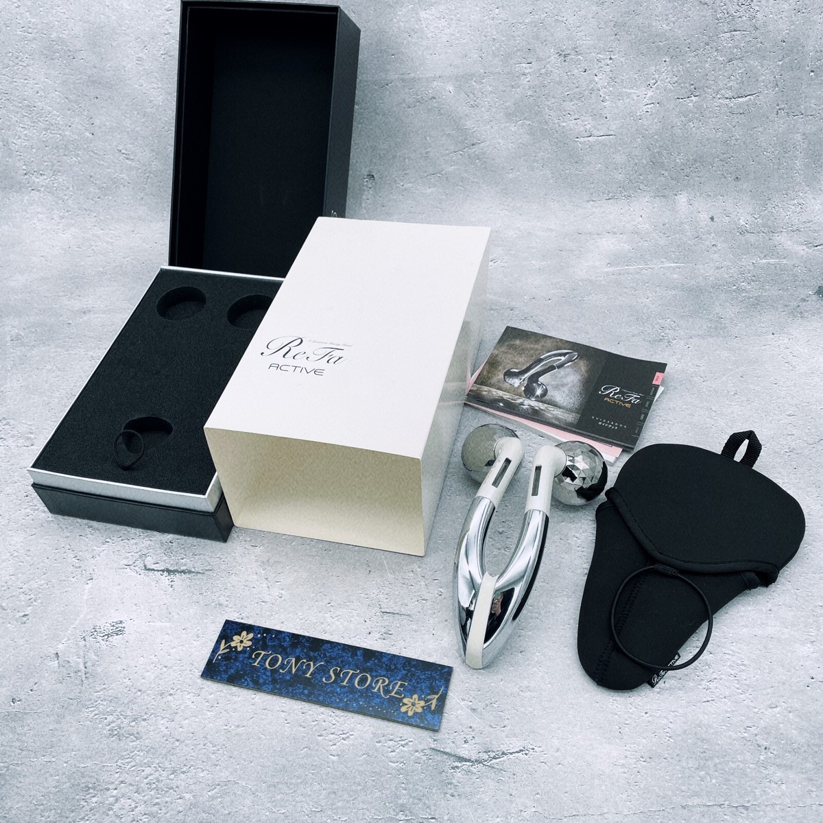 ④【新品未開封】 ReFa ACTIVE RF-AC1929B-W [ホワイト] ReFa MTG リファアクティブ ACTIVE 美顔ローラー マイクロ