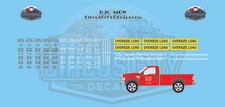 RJ Corman MOW Truck HO 1:87 Scale Decal Set