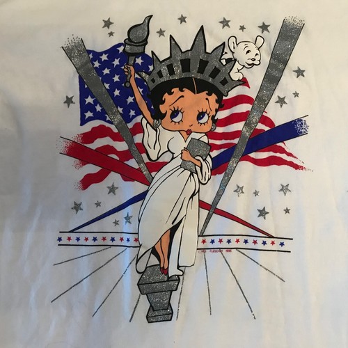 Vintage Betty Boop T Shirt XL Women’s Diamond Dust 1995 Fleischer Looks Unused - Picture 2 of 10