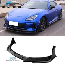 Fits 22-25 Subaru BRZ ZD8 JDM Style Gloss Black 5PC Front Bumper Lip Winglet PP