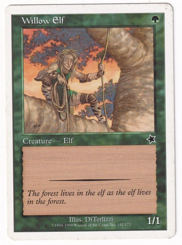 Willow Elf Starter 1999 #152 Magic The Gathering MTG Single