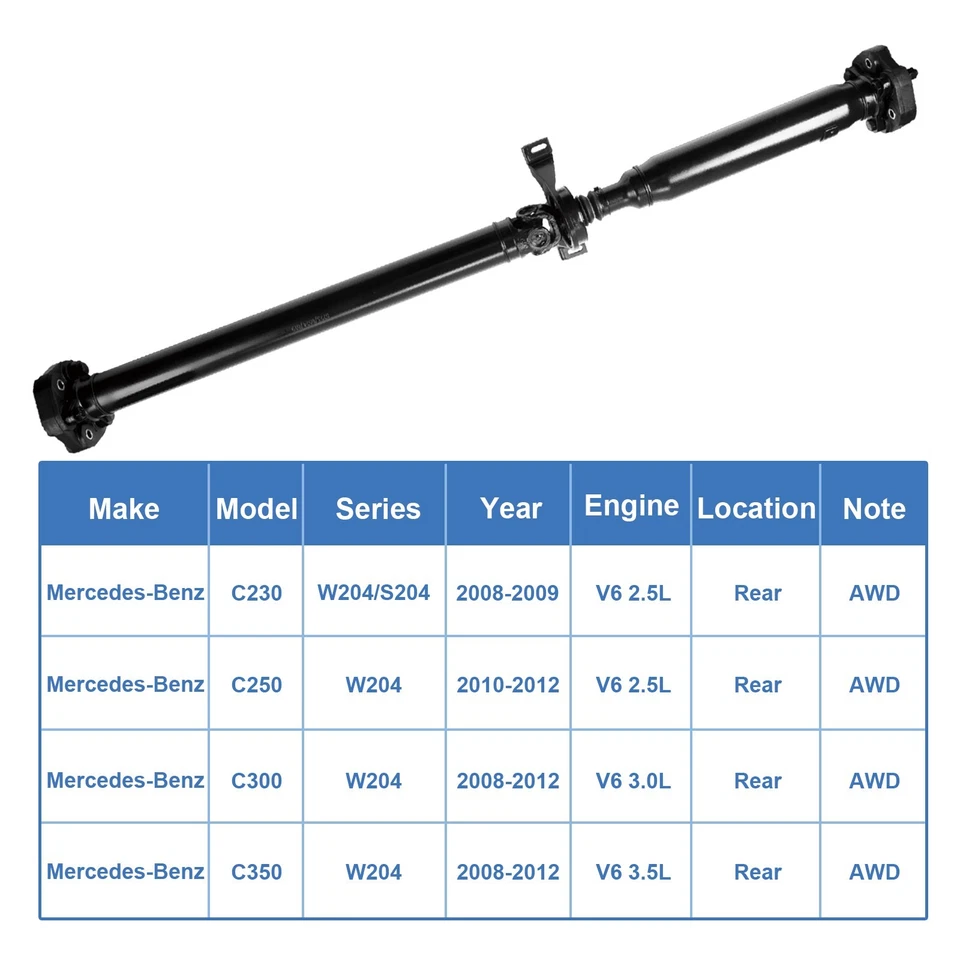 Реквизитный вал заднего карданного вала в сборе подходит для Mercedes-Benz C230 C250 C300 C350 AWD - Изображение 4 из 4