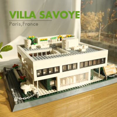 Wange 5237 Architecture France Villa Savoye-Paris Building Blocks Set Kid Diy