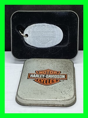New Harley Davidson Bar & Shield Zippo Key Ring MINT In Box / Tin ~ Hard To Find