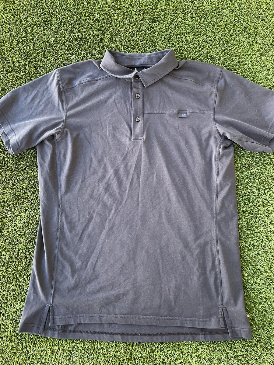 Arcteryx Pelion Polo Shirt Men Size Large L Black Golf Workout NICE EUC