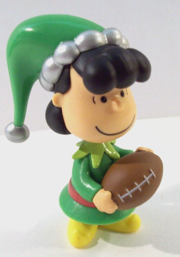 Peanuts Holiday Lucy Elf Costume Deluxe PVC Football Figure