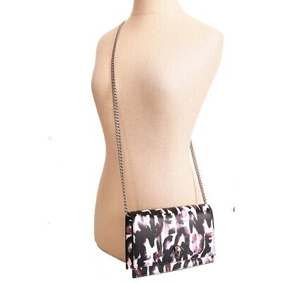 NEW $1290 ALEXANDER MCQUEEN Pink WATERCOLOR GRAFFITI Leather NEW $1290 ALEXANDER MCQUEEN Pink WATERCOLOR GRAFFITI Leather