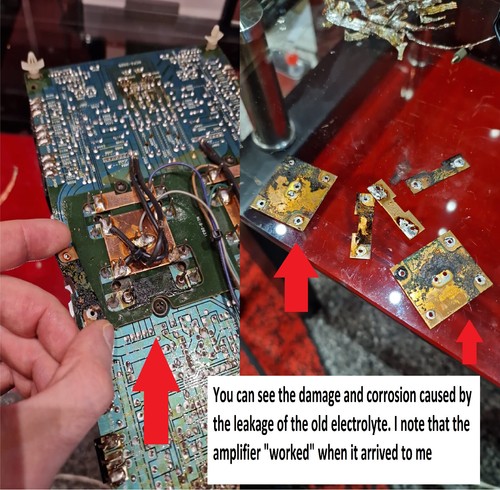 Amplifier Luxman M-02 Repair KIT capacitor restoration service recap fix rebuild - Picture 12 of 16