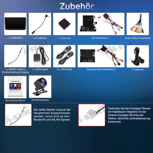 8Core 4+64G Android 14 Autoradio CarPlay Navi für VW Golf 5 6 Touran Caddy Jetta - Bild 13 von 15