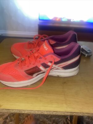 Asics Patriot Size UK Running Trainers Pink Silver EUR