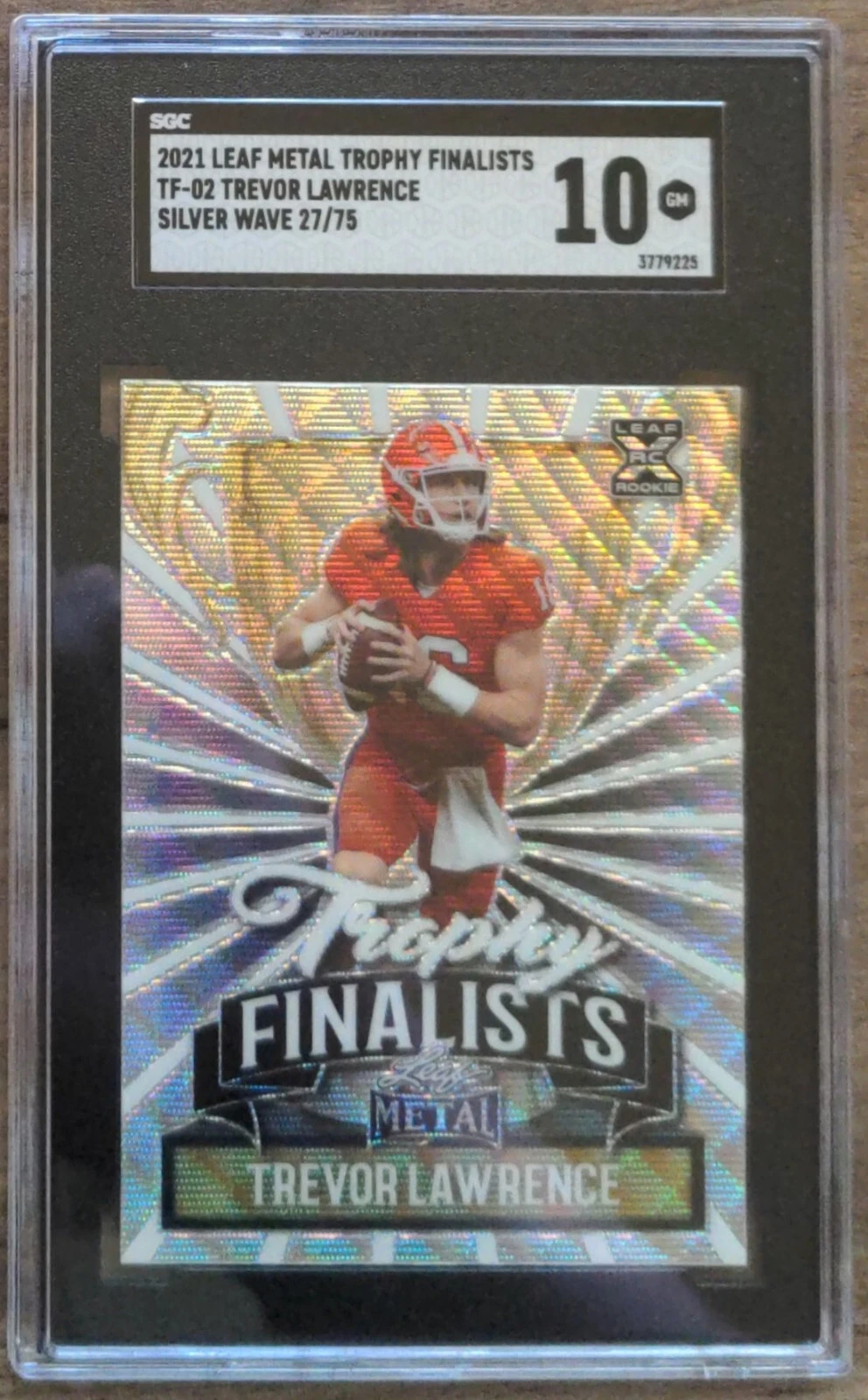 Trevor Lawrence Leaf Metal Trophy Finalists #TF02 Silver Wave