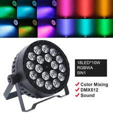 180W RGBWA 5IN1 LED Par Stage Light DMX DJ Par Can Light Disco Party Wash Light