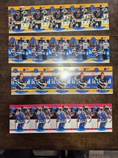90-91 NHL Pro Set St Louis Blues Mario Marois 5-card uncut sheet