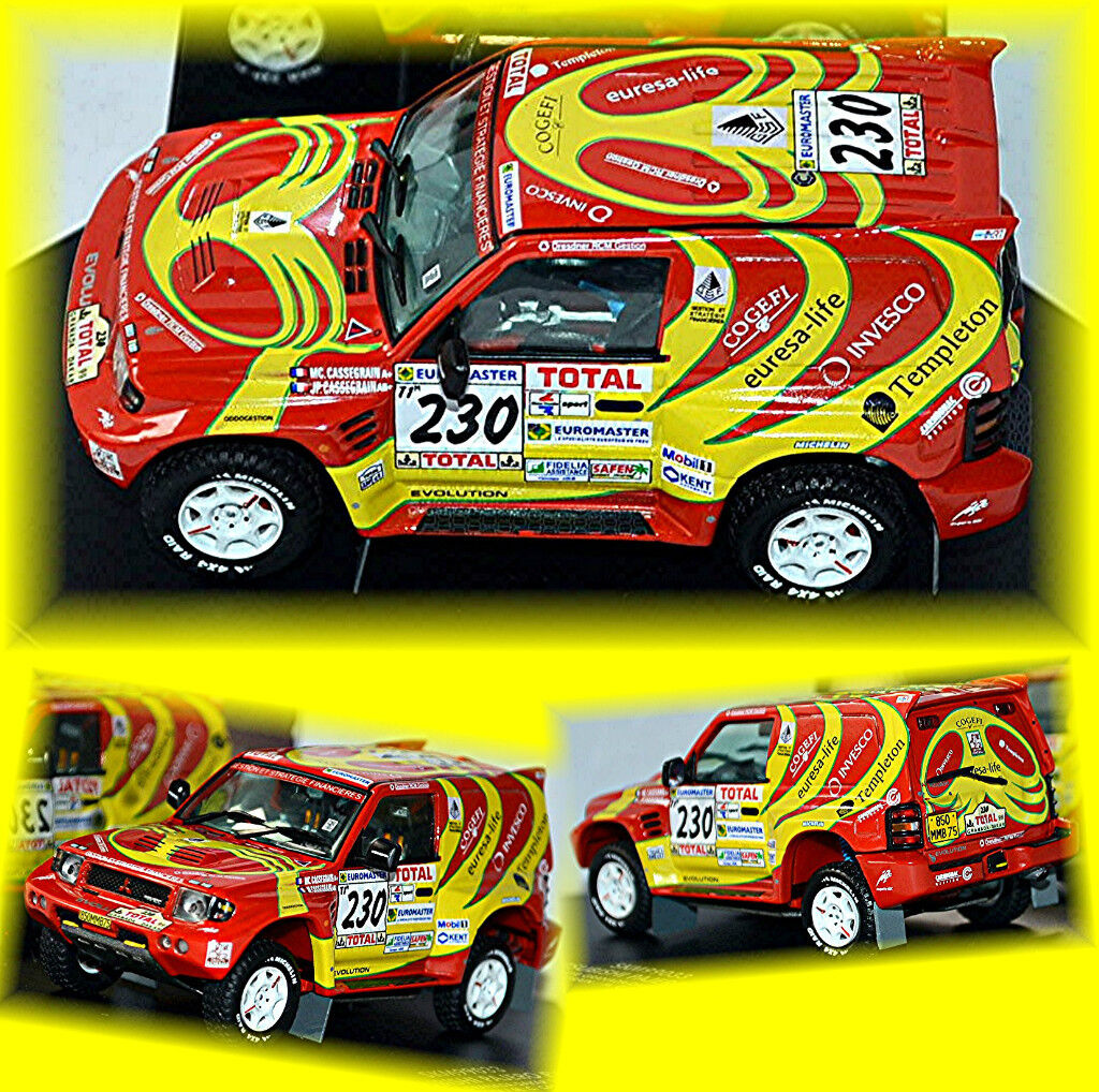 Mitsubishi Pajero Evo Rallye Granada Dakar 1999 #230 Cassegrain 1:43