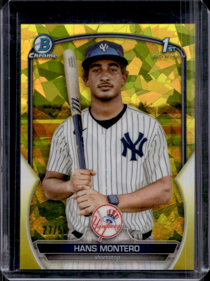 2023 Bowman Chrome Sapphire Hans Montero Prospects Yellow 1st #27/50