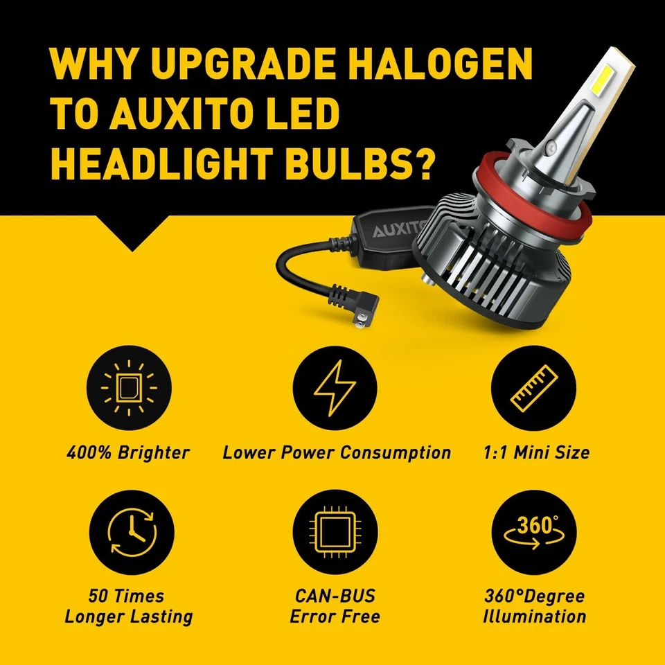 H11B LED For Kia Sportage 2011 2012 2013 2014 2015 2016 Low Beam Headlight Bulbs - Image 4 of 4