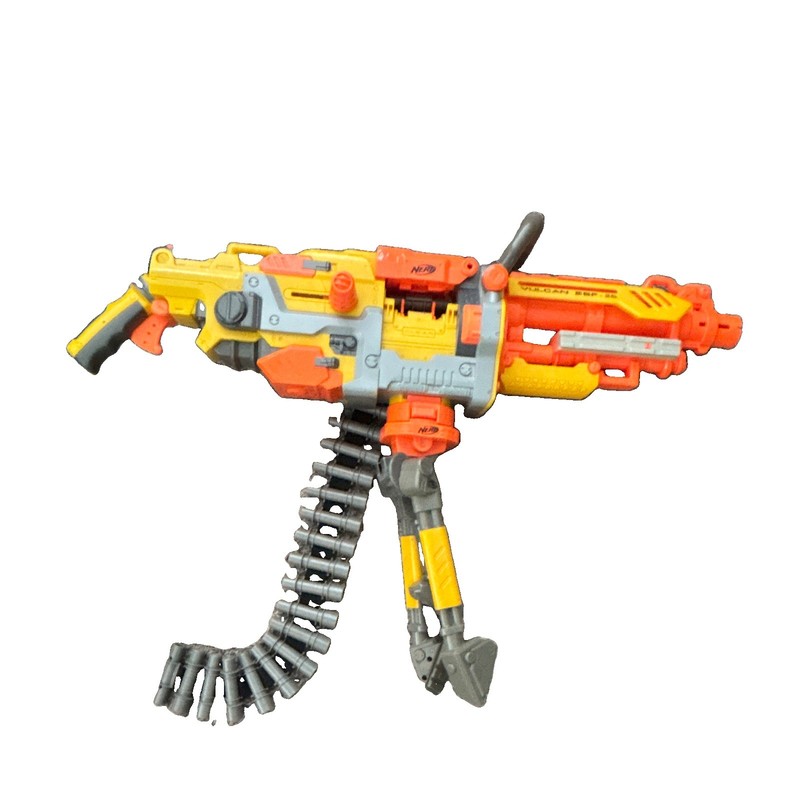 NERF N-Strike Vulcan EBF-25 Dart Blaster w/ Ammo Belt and tripod, 2008, Age 8+