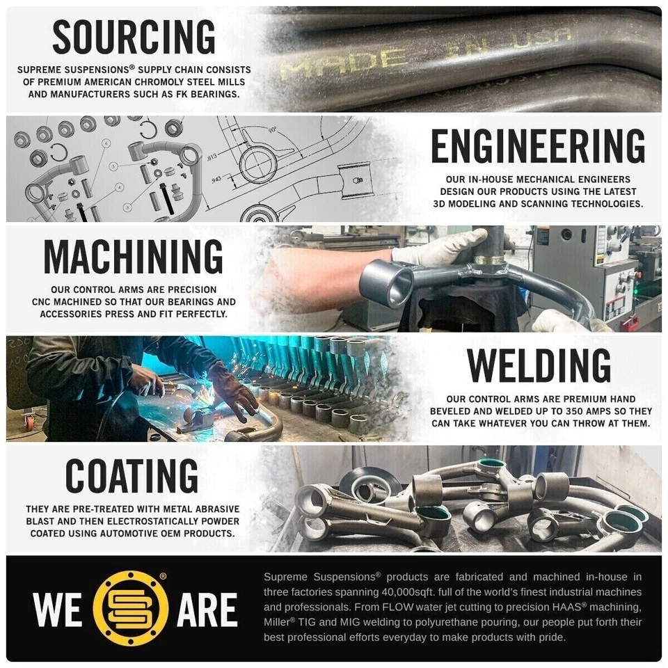 Upper Control Arms Fits Ford F150 Lincoln Uni-Ball Tubular UCA up to 3.5" Lifts - Image 2 of 4