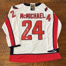 Connor McMichael Signed Washington Capitals Jersey JSA Coa Autographed
