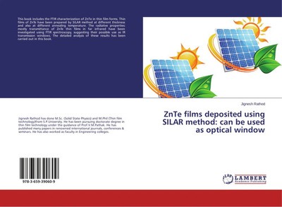Jignesh Rathod | ZnTe films deposited using SILAR method: can be used as...