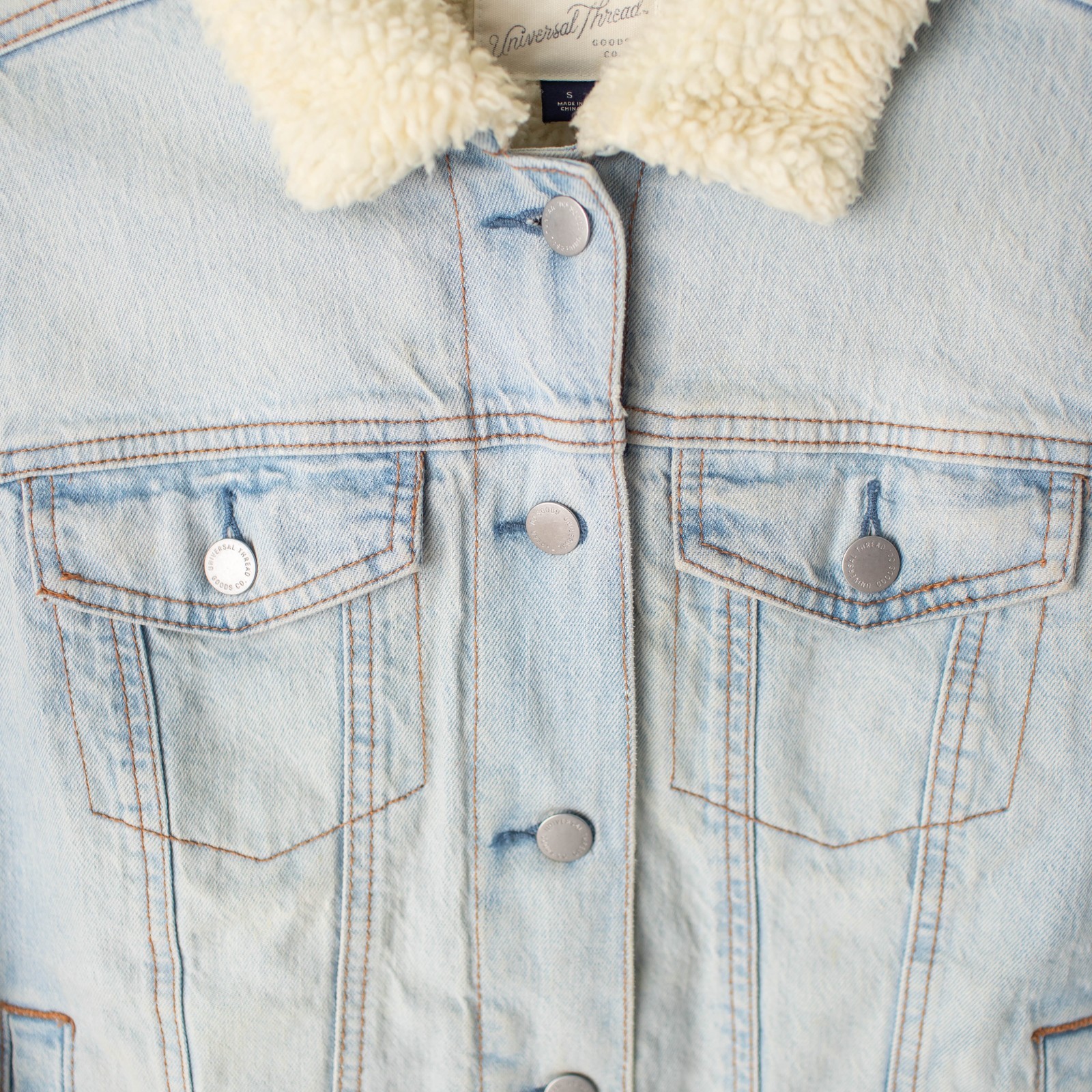 Universal Thread Sherpa Lined Denim Jacket Women’… - image 3