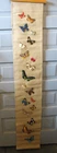 Vtg Needlepoint Crewel Butterfly  Bell Pull Wall Hanging 66" Unfinished runner