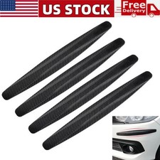 4PCS Black Anti-Collision Patch Bumper Guard Strip Anti-Scratch Bumper Protector