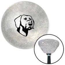 Black Dog Clear Retro Metal Flake Shift Knob w/ M16x1.5 Insert Shifter Auto