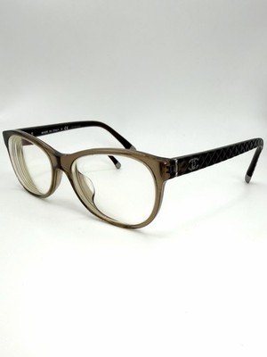 2010s Chanel  3323-A  Diamond Quilted CC Brown Glass Frame