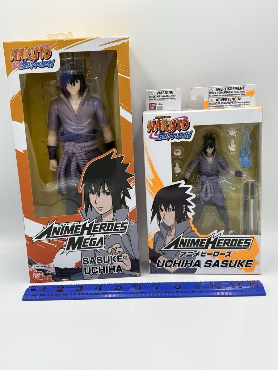 Ban Dai Naruto Shippuden Anime Heroes Mega Sasuke Uchiha and