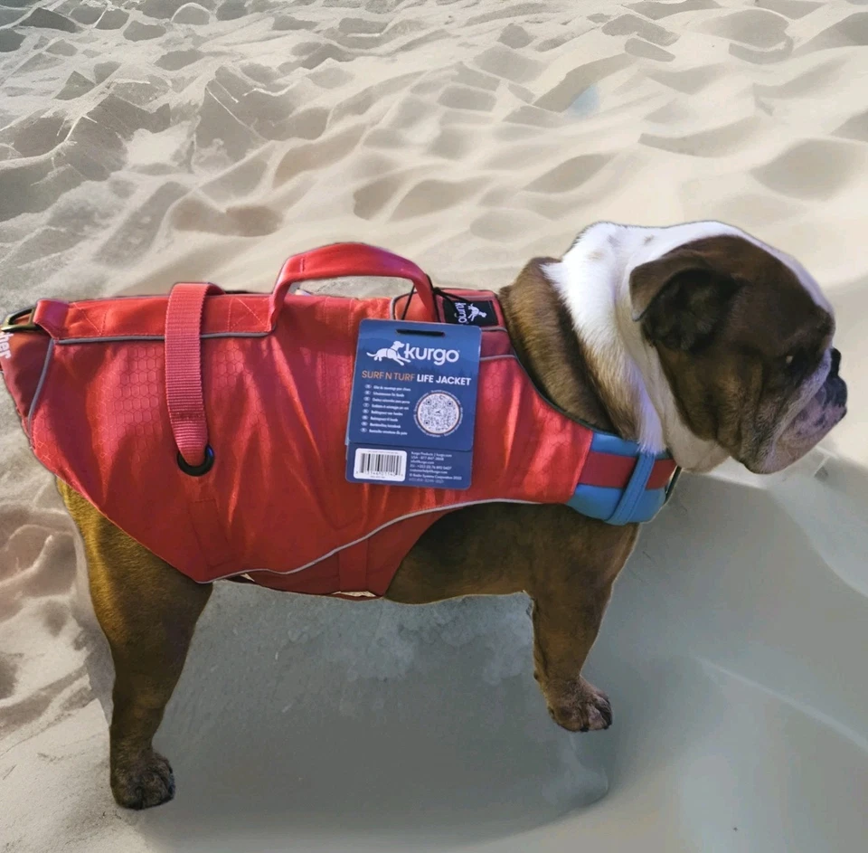 NWT! Kurgo Dog Surf n' Turf Life Jacket/Vest Medium Red  - Image 3 of 4