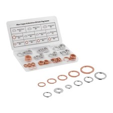 88 Piece Oil Crimp Washer Set with 11 Sizes for Engine Oil Drain to Abdic