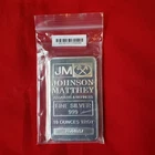 JM Johnson Matthey 10 Oz  .999 Fine Silver Bar in Original Plastic
