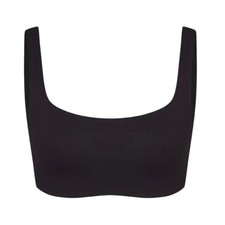 Skims Matte Scoop Neck Bra Obsidian Black BR-SPT-2723 Small