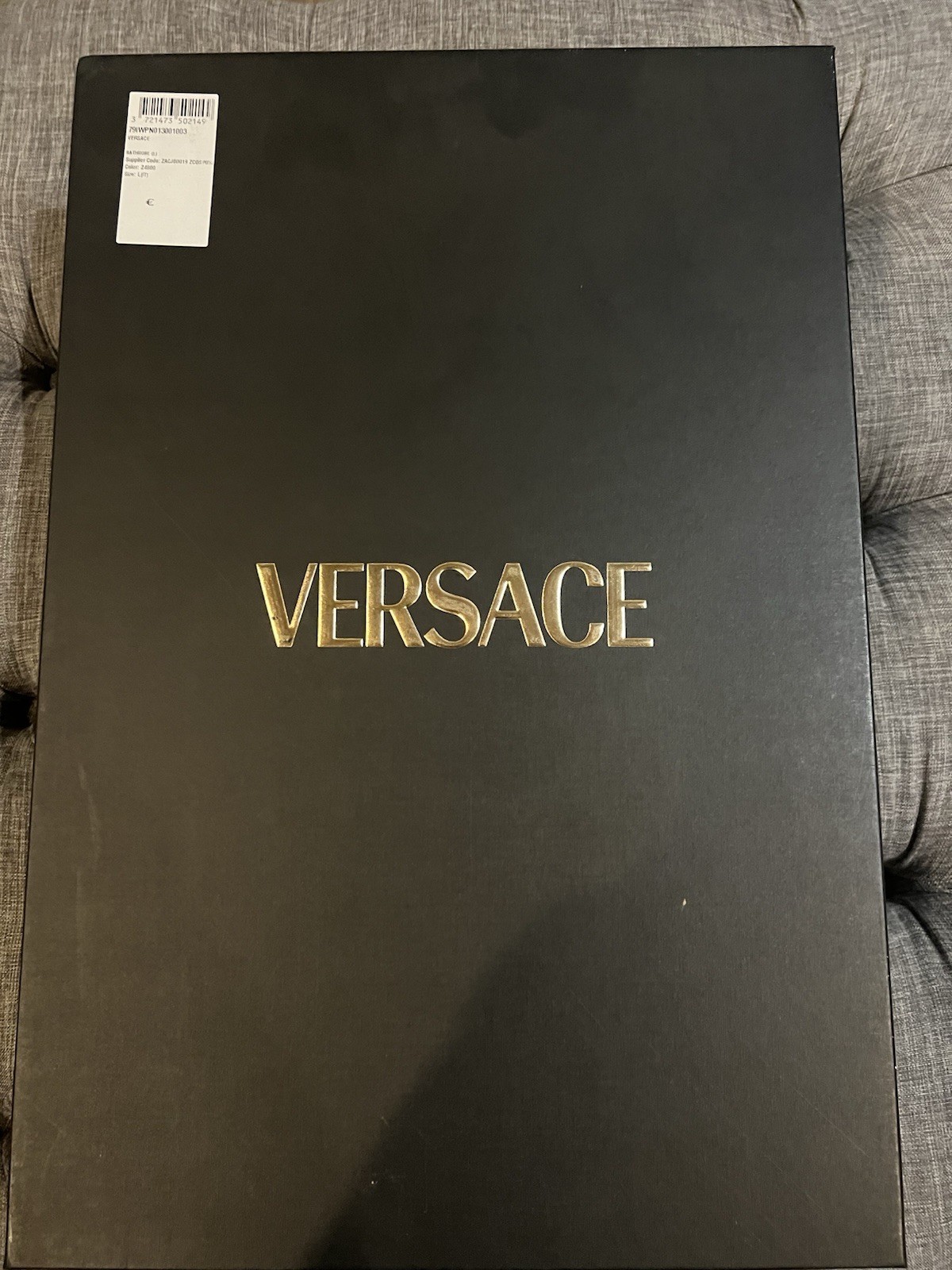 Versace I ♡ Baroque Unisex Short Hooded Bathrobe Black Gold Medusa Size L image 3