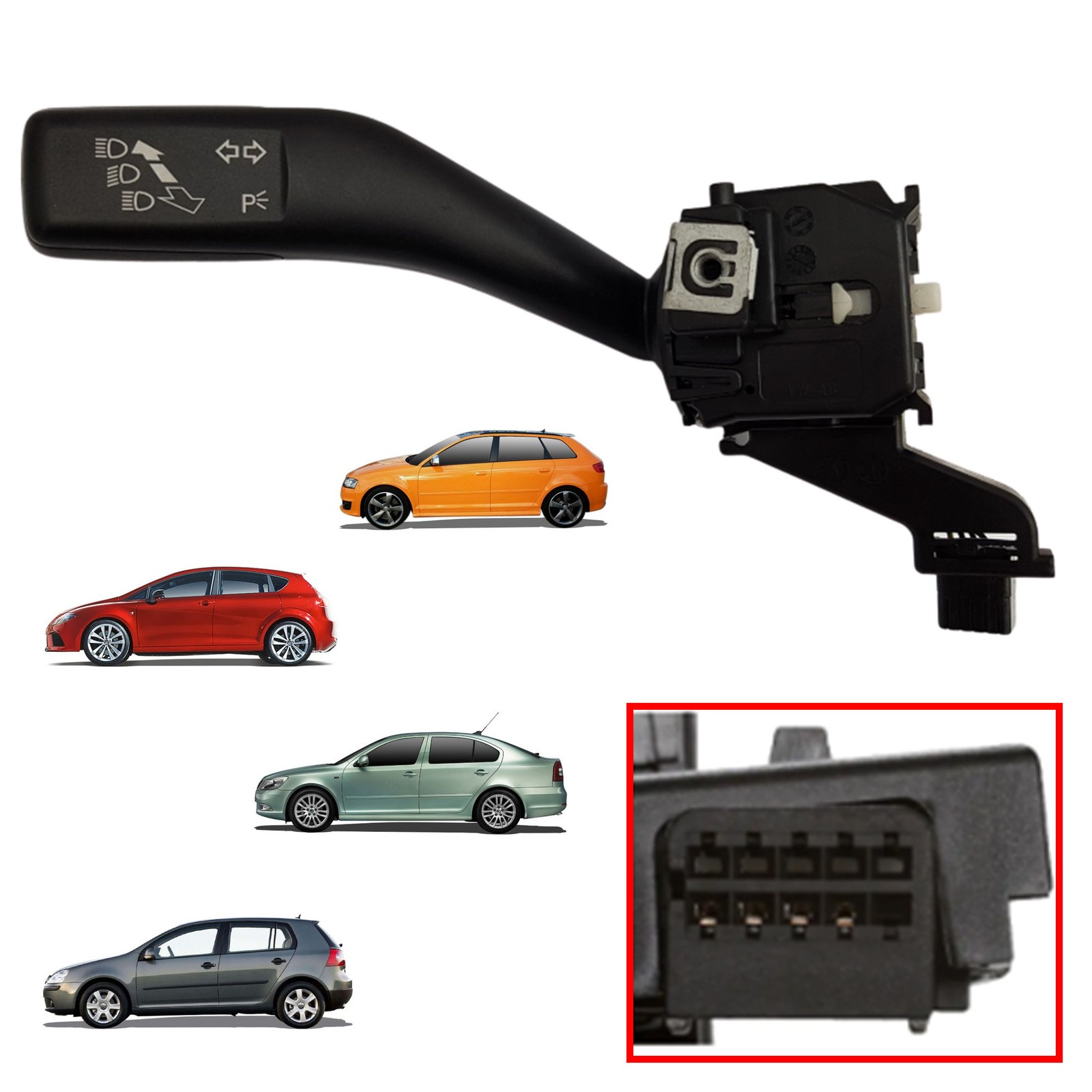 Commodo commutateur phares avec commande clignotants fluide pour Touran 1K0953513 - 3