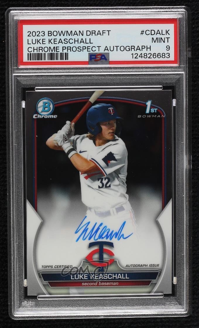 2023 Bowman Draft Chrome Prospect Luke Keaschall #CDA-LK PSA 9 MINT Auto tw0