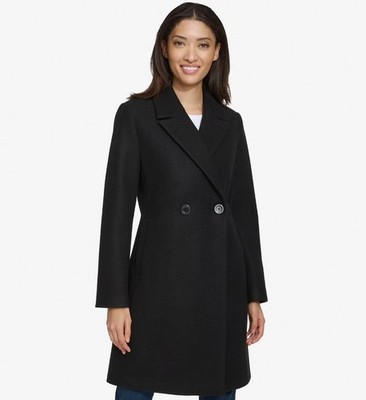DKNY Ladies Fashion Coat Size Medium Black New with Tags