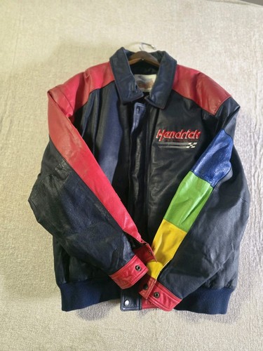 VINTAGE JEFF GORDON RACING LEATHER JACKET - HENDRICK MOTORSPORTS - SIZE 2XL