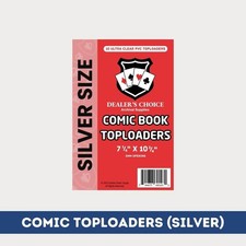 COMIC BOOK TOPLOADERS Silver Size - Ultra Clear 15mil High Quality Rigid PVC