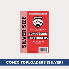 COMIC BOOK TOPLOADERS (Silver Size) - Ultra Clear 15mil High Quality Rigid PVC