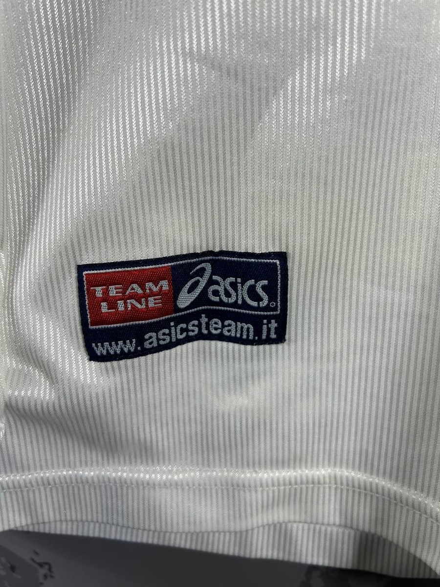 Asics Jersey Long Sleeve Vintage Football Soccer Shirt 90s White