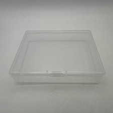 Clear Plastic Storage Container Box Hinged Lid Art Jewelry Making Organizer