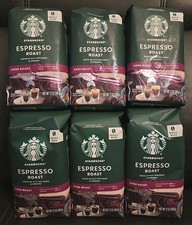 Starbucks Espresso 6 Pack Dark Roast Whole Bean Coffee Bags 12oz Ea BB 1/28/2026 10.33 per pound