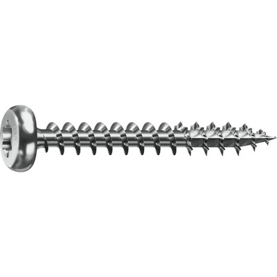 Universal, Half Round Head, T-STAR Plus, Full Thread, Electroplated Blank Galvanized,...
