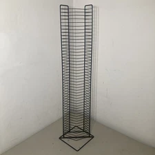 Wire DVD / Game Tower Storage Rack Tower Holds 47 Discs Wire Stand Vintage 38.5”