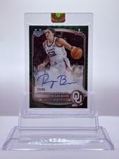 BOWMAN CHROME U 1ST RAEGAN BEERS GREEN REPTILIAN ON CARD AUTO /99 SOONERS SUN